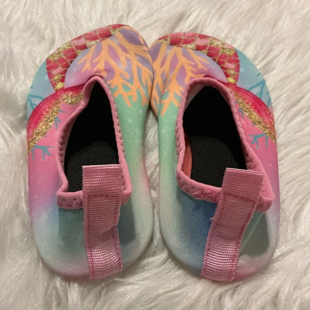 Pink and colorful size 26 (Asian) swim shoes for little girl/children